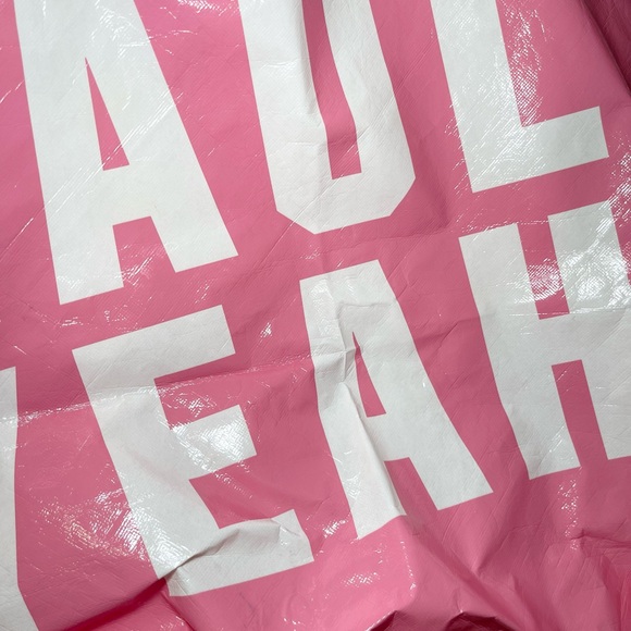 Y2K Victoria’s Secret Pink Tote Bag with Bold White Text - Picture 6 of 14